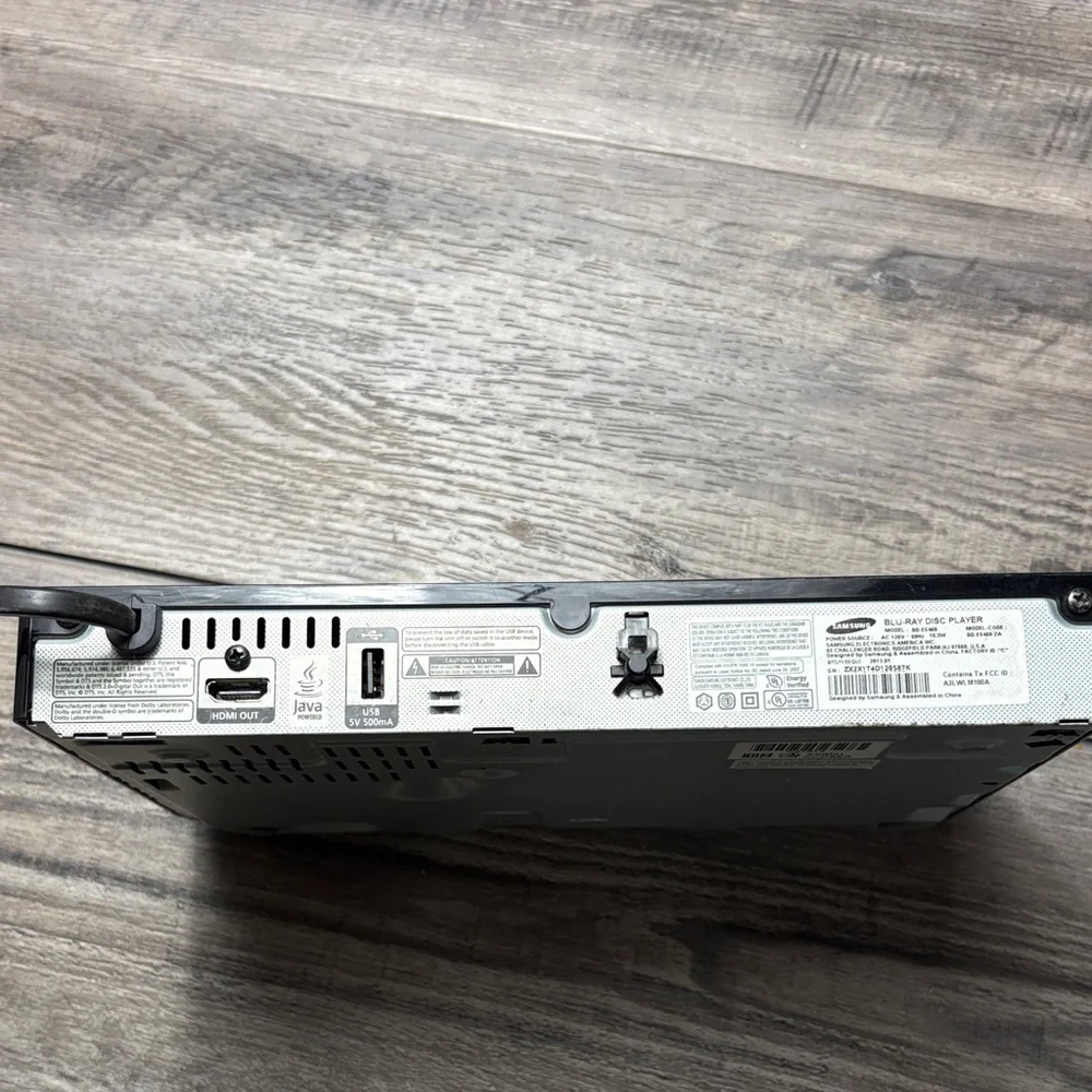 Samsung Black BluRay/DVD Media Player